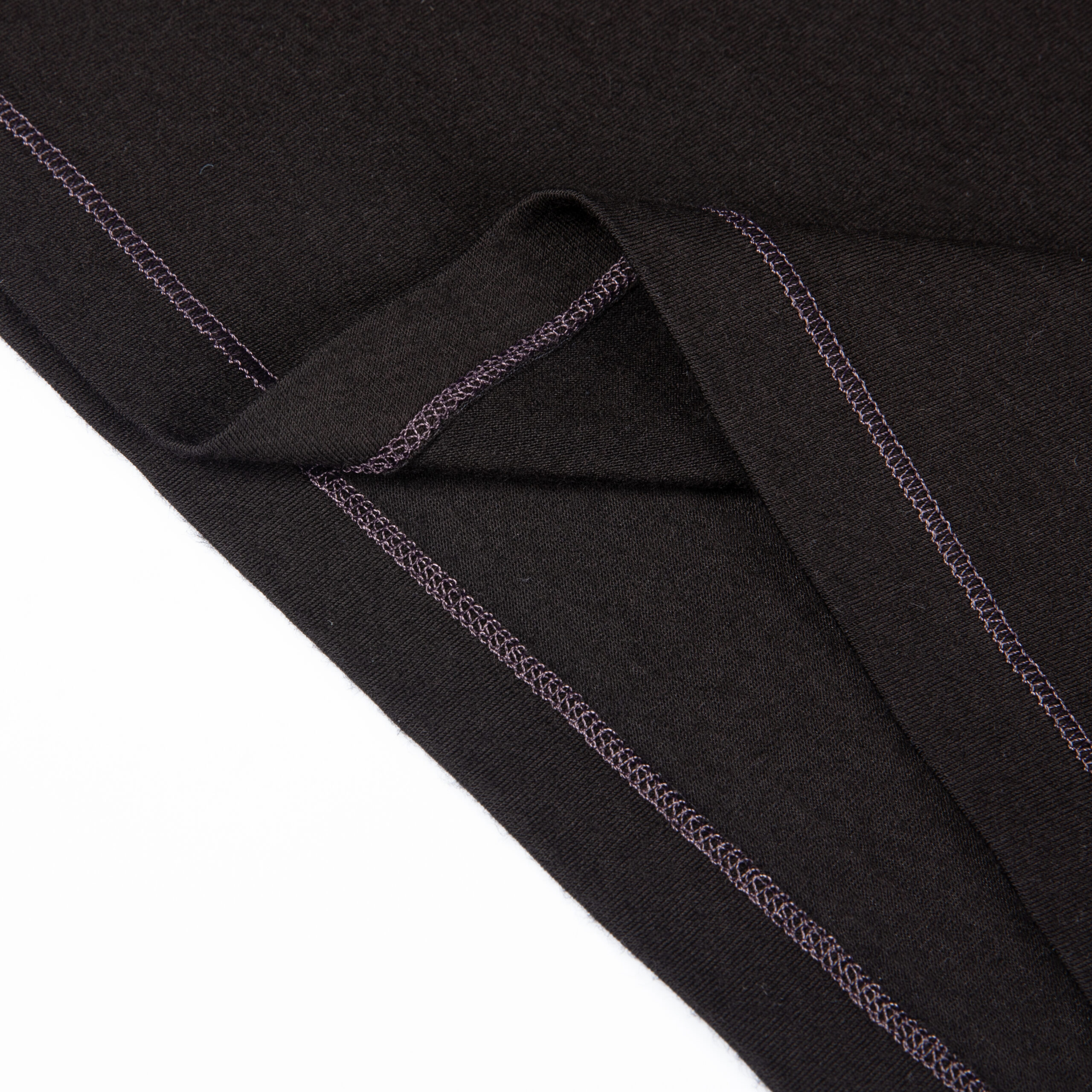 4W7A0520 Merino Wool Long Sleeve T-Shirt - Solid Black - Image 5