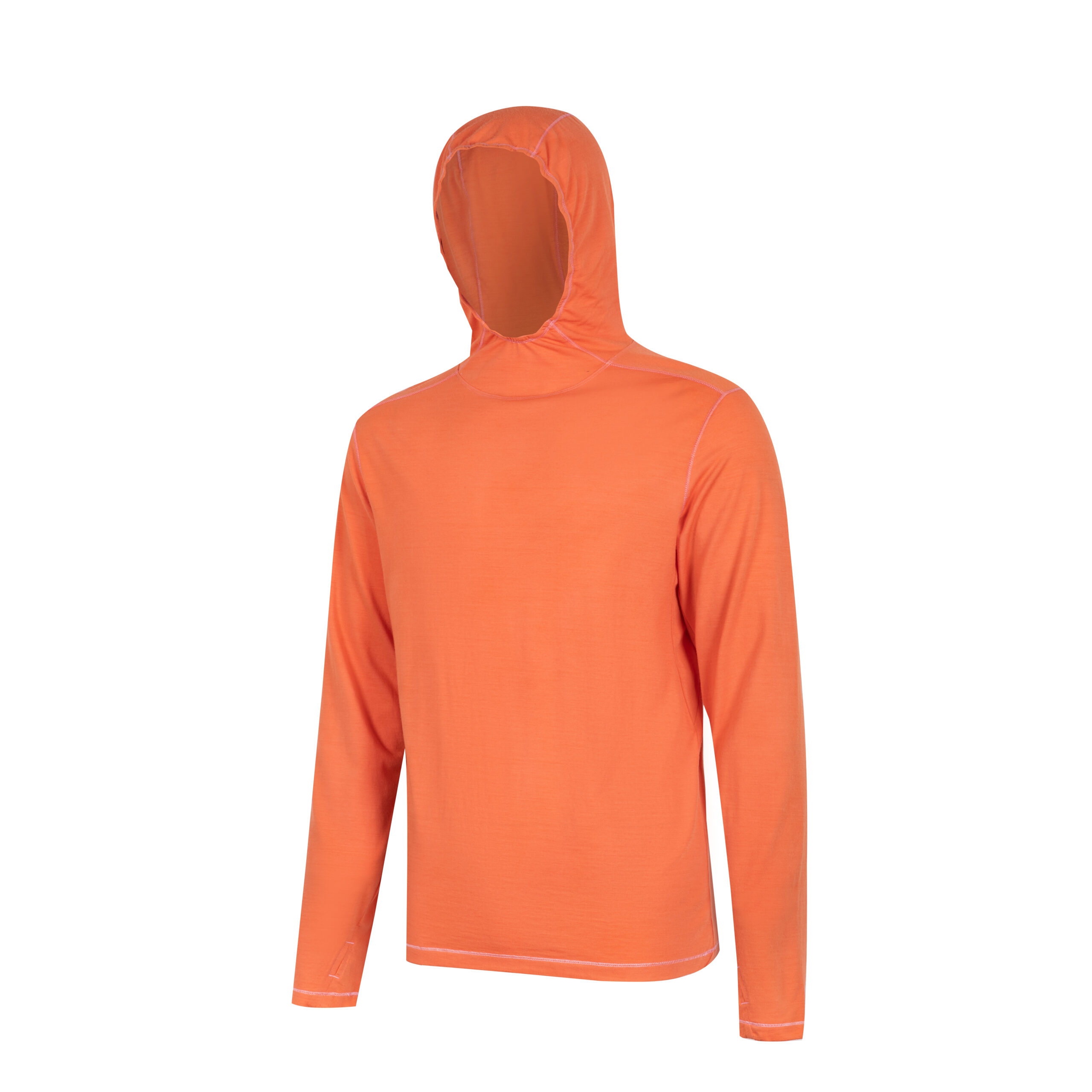 4W7A0664 Merino Wool Long Sleeve T-Shirt - Bright Orange - Image 5