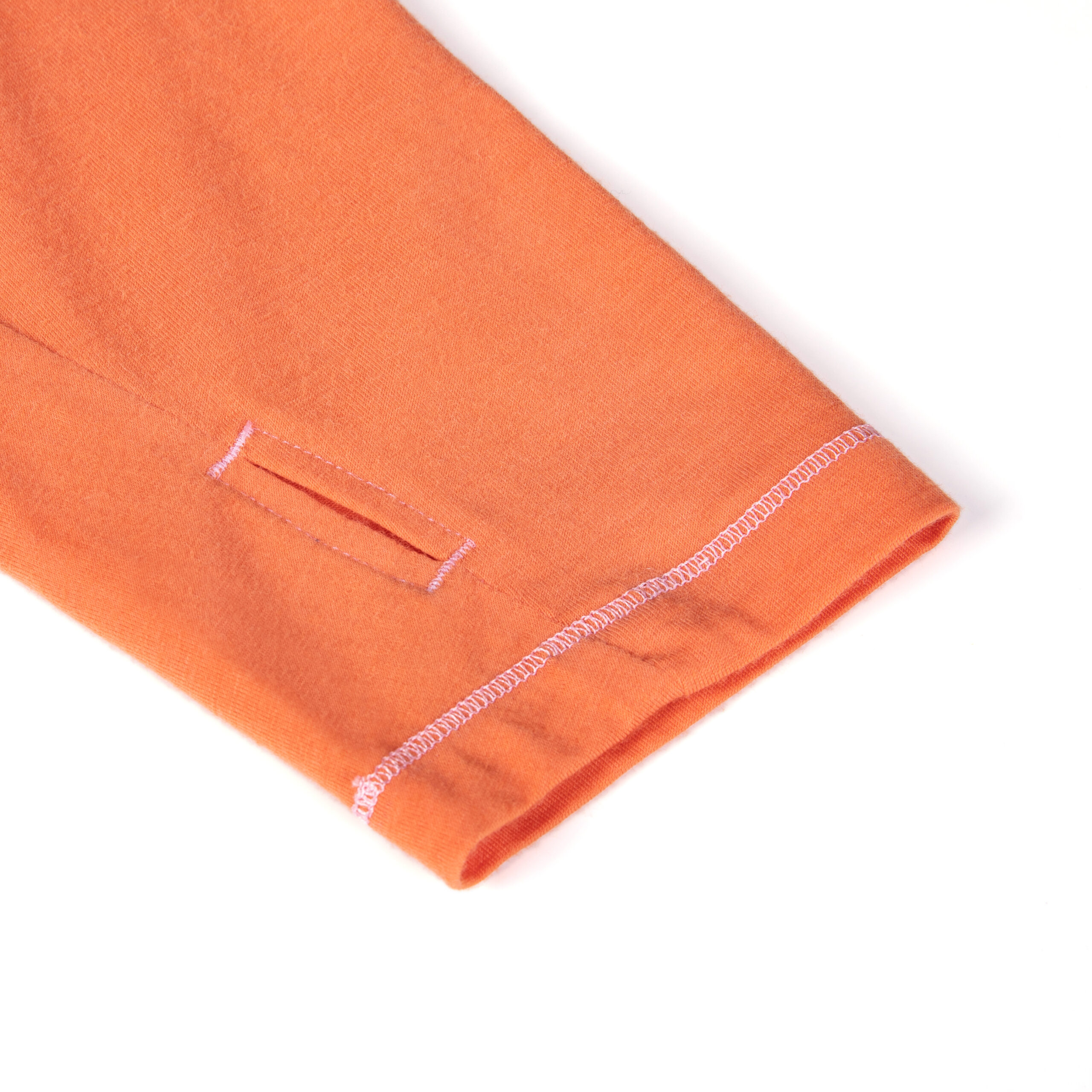 4W7A0701 Merino Wool Long Sleeve T-Shirt - Bright Orange - Image 7