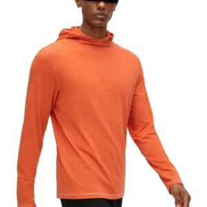 Merino Wool Long Sleeve T-Shirt - Bright Orange