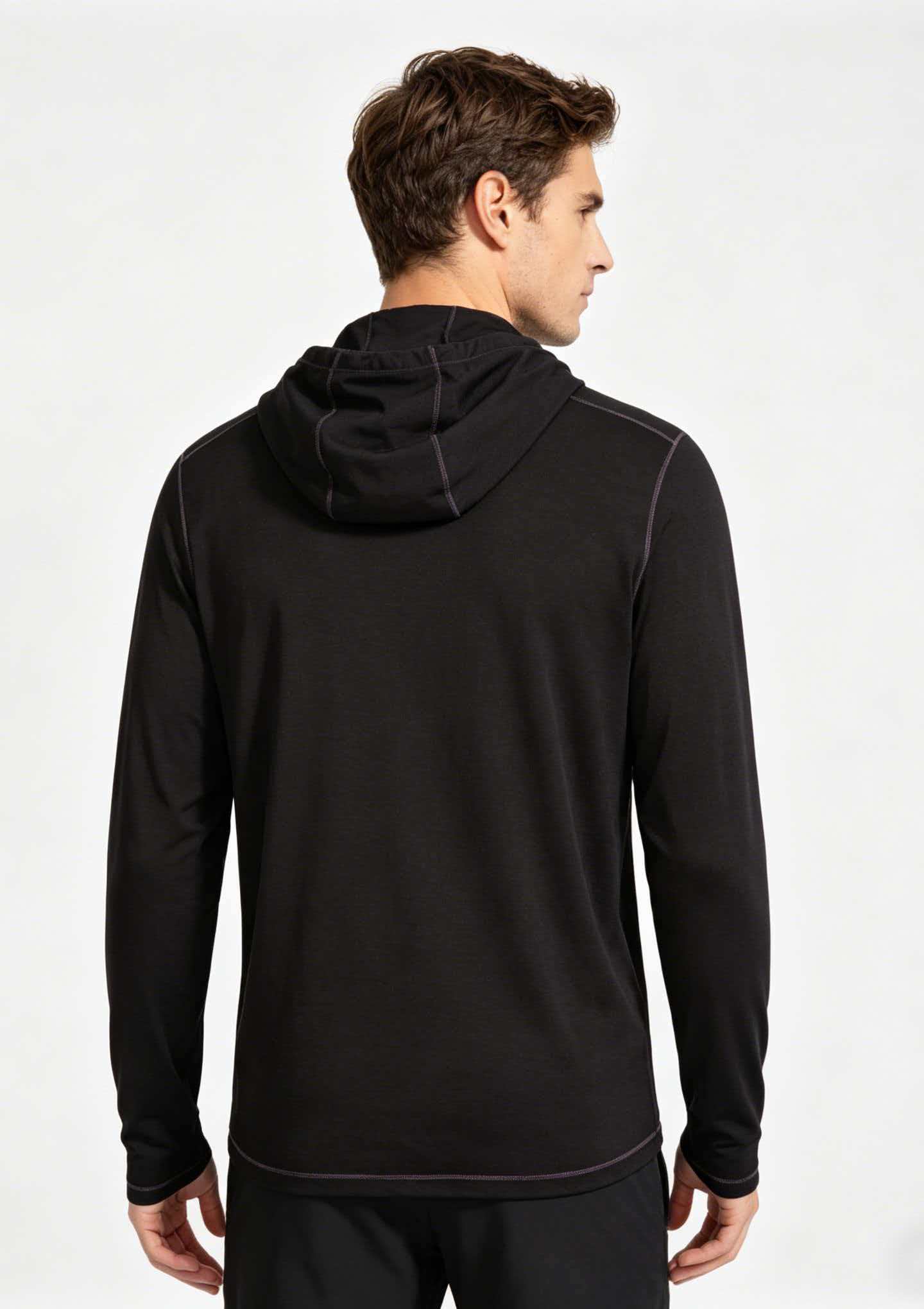 微信图片_20260427195305_91_345 Merino Wool Long Sleeve T-Shirt - Solid Black - Image 2