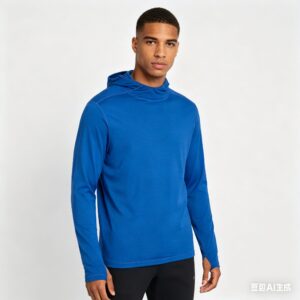 Merino Wool Long Sleeve T-Shirt Unisex Lightweight Breathable Anti-Odor Thermal Base Layer for Hiking Camping Travel Casual Daily Use  Royal Blue